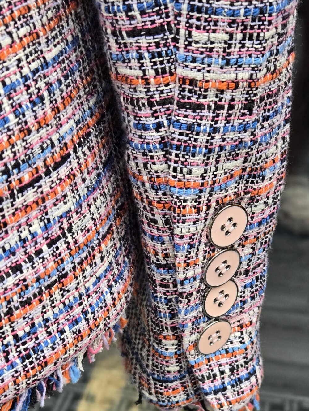 Veronica Beard Theron Tweed Blazer Jacket Size 6 Multi Double Breasted NWT $650 - Picture 13 of 16